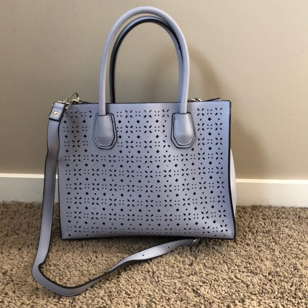 Lavender vegan leather cross body bag